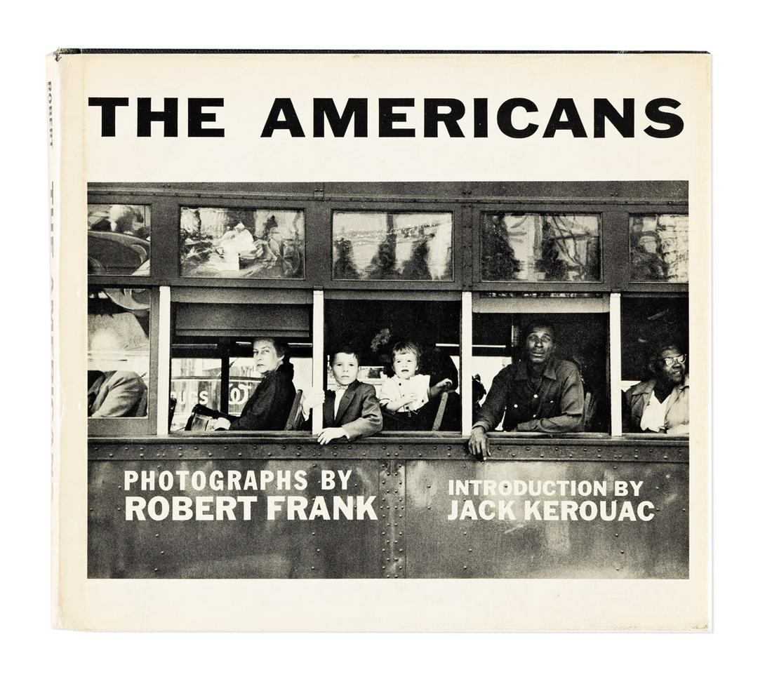 ROBERT FRANK. The Americans. Introduction by Jack: ROBERT FRANK. The Americans. Introduction by Jack Kerouac. Illustrated with reproductions of Frank's iconic photographs of the American scene. Oblong 8vo, gilt-lettered black cloth; photo-pictorial du