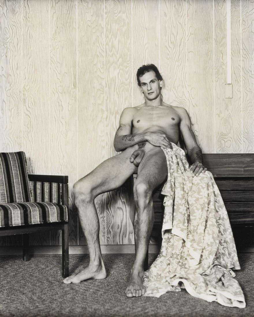 KATY GRANNAN (1969- ) Mike, Hearthstone Motel, Upper: KATY GRANNAN (1969- ) Mike, Hearthstone Motel, Upper Red Hook, New York. Silver print, the image measuring 20x16 inches (50.8x40.6 cm.), the sheet slightly larger, the mount 24x20 inches (61x50.8 cm.)