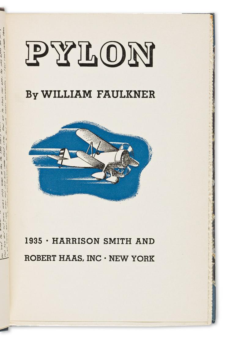 FAULKNER, WILLIAM. Pylon. 8vo, original ½ cloth (1 of 1)