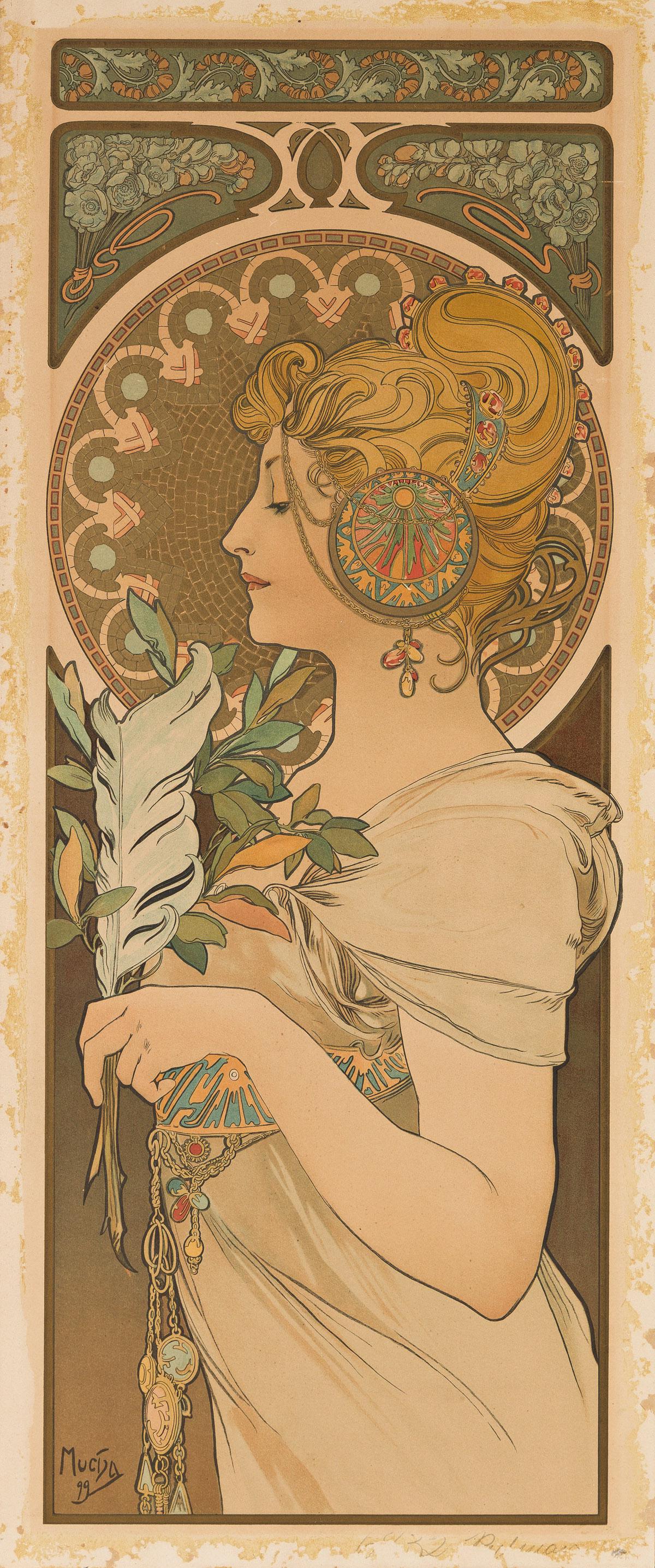 ALPHONSE MUCHA (1860-1939).  [LA PLUME ET PRIMEVÉ (1 of 2)