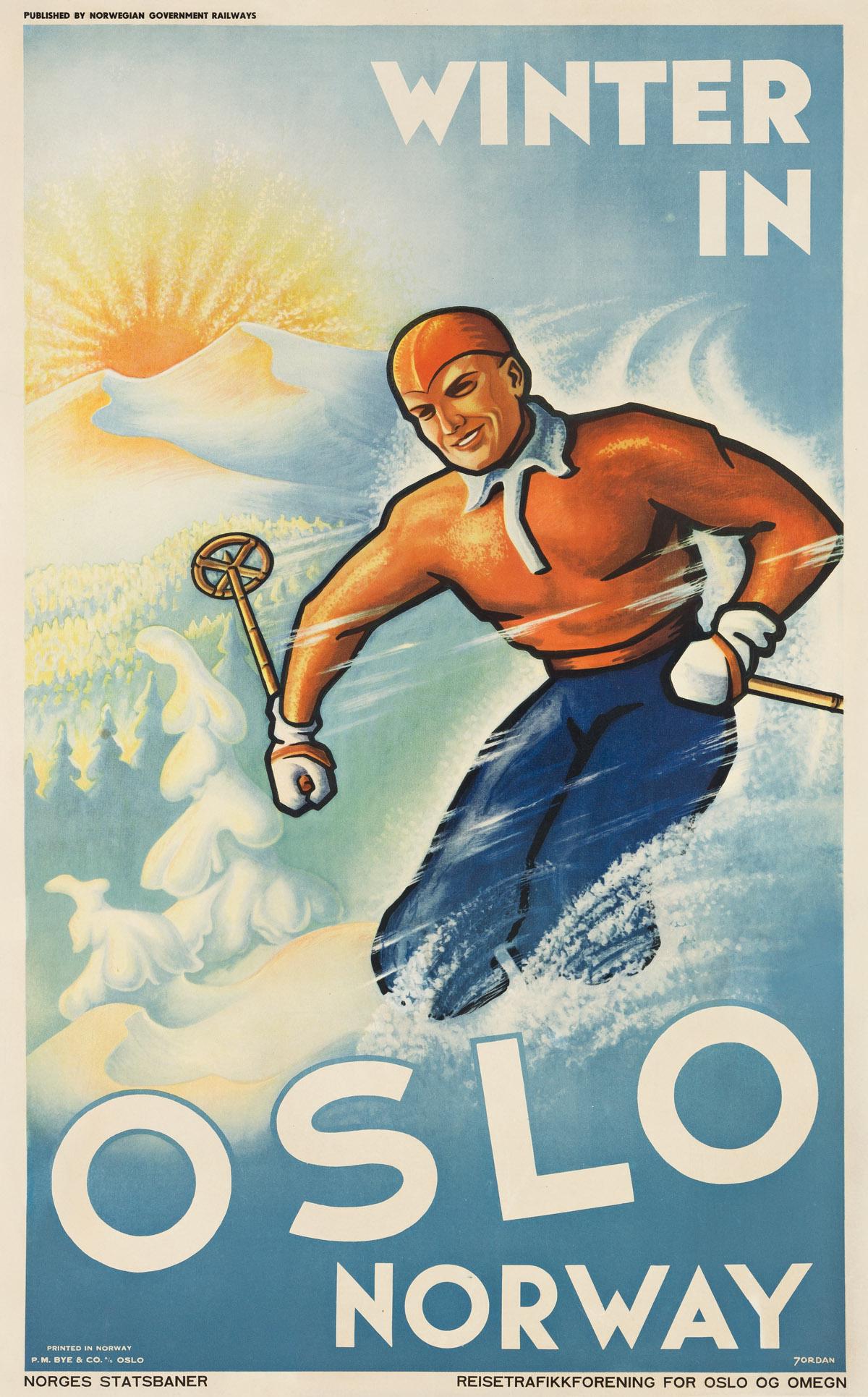 REIDAR JORDAN (1908-1992).  WINTER IN OSLO / NORWAY. (1 of 1)