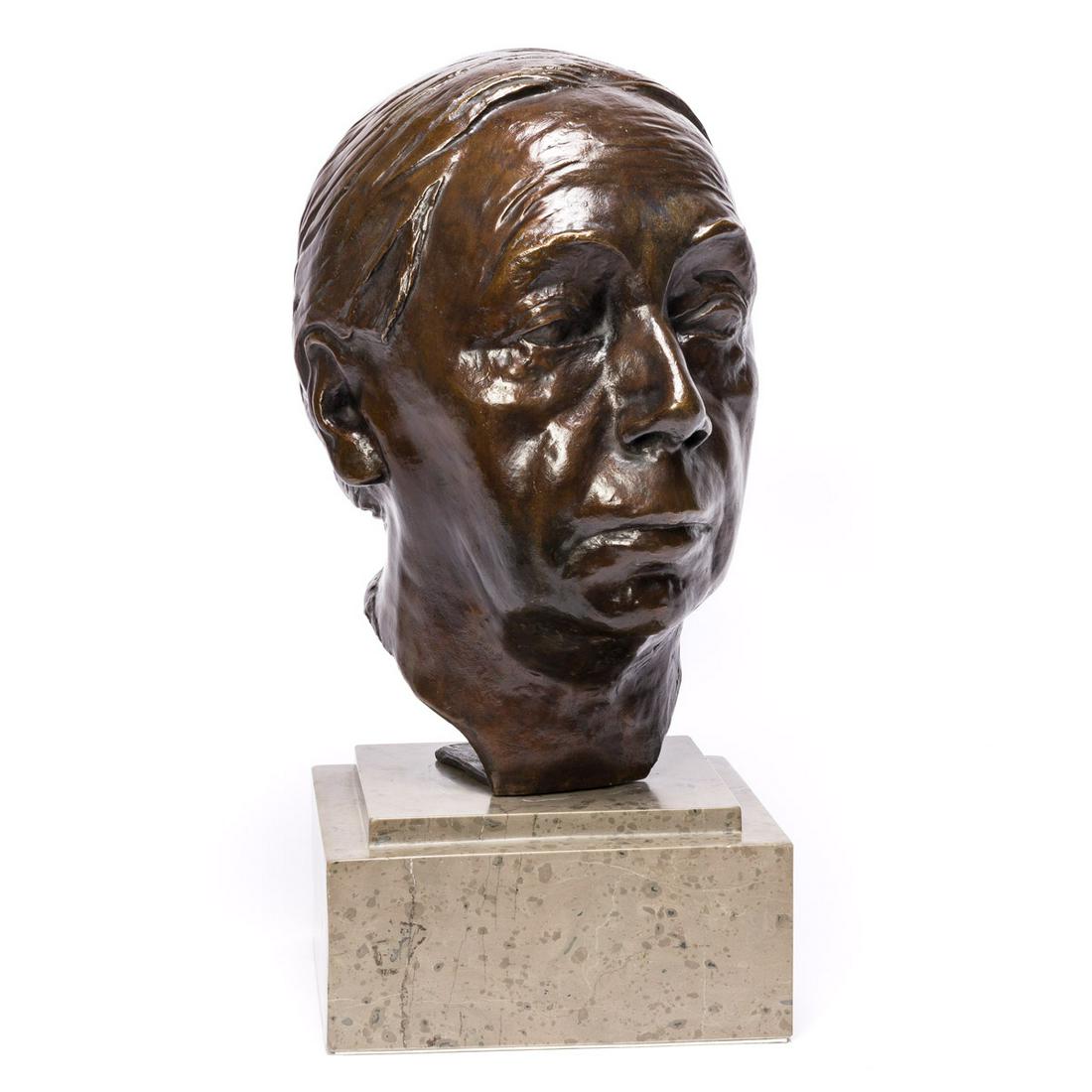 KÄTHE KOLLWITZ Selbstbildnis. Bronze, 1926-36 (cast later). 470 mm; 18½ inches (height, (1 of 5)