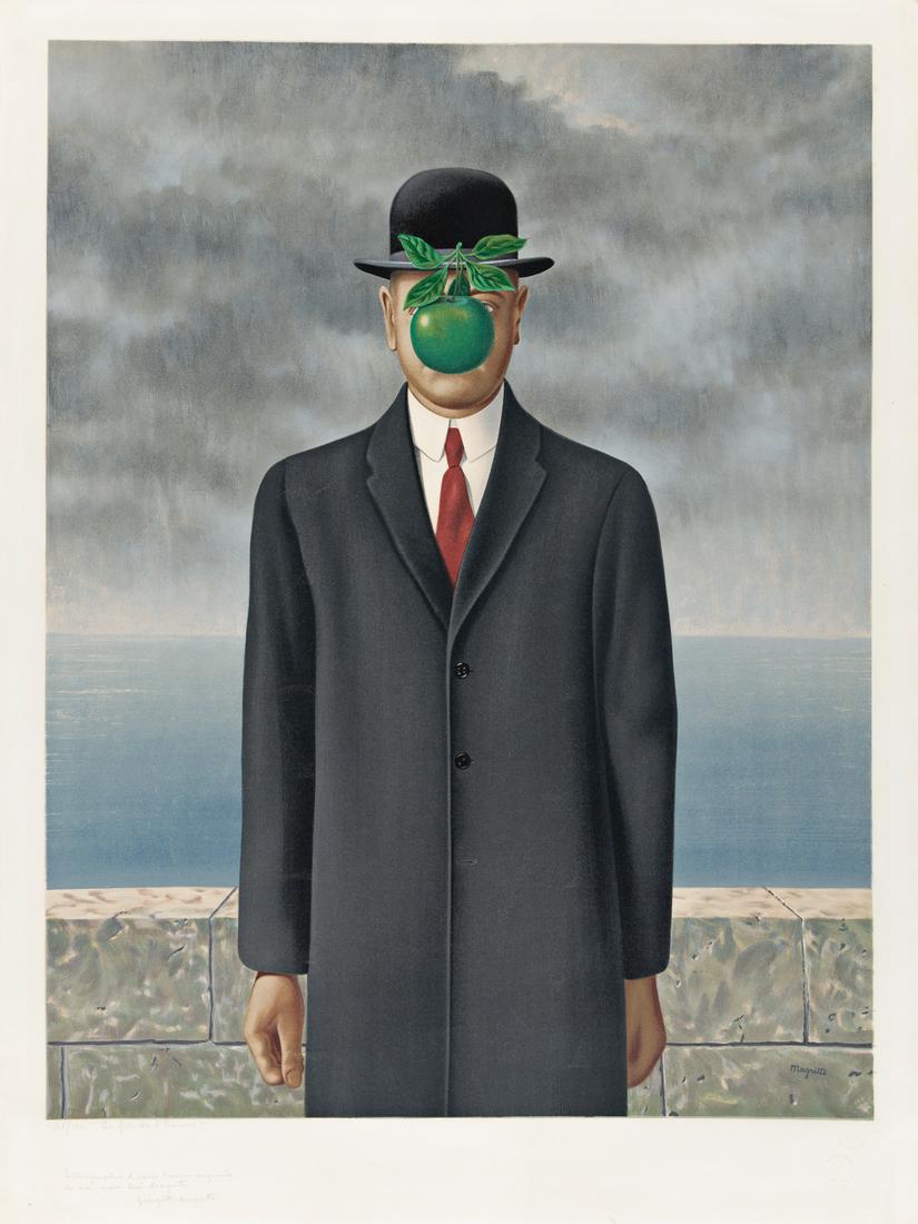 RENÉ MAGRITTE (after)Le Fils de l'Homme.Color lithograph, 1973. 777x595 mm; 30x23½ inches, (1 of 1)