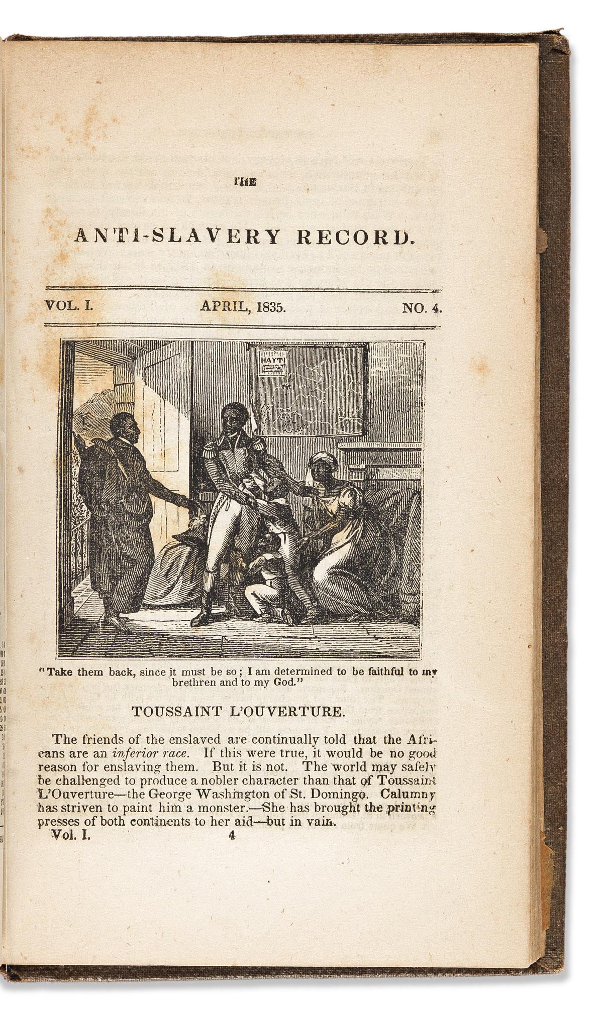 (SLAVERY & ABOLITION.) The Anti-Slavery Record. (1 of 1)