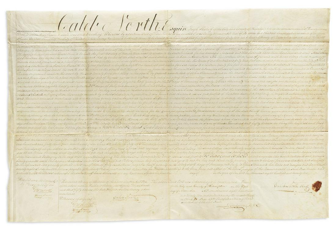 (RELIGION.) Deed selling the property of the First African Baptist Church of Philadelphia to its (1 of 1)