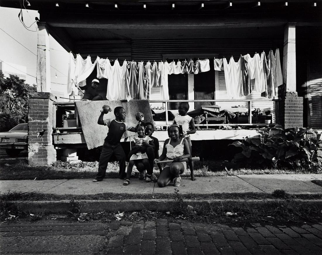EARLIE HUDNALL, JR. (1946 - ) Street Champion, 4th Ward, Houston, TX.: EARLIE HUDNALL, JR. (1946 - ) Street Champion, 4th Ward, Houston, TX. Silver print, 1986. 406x508 mm; 16x20 inches. Edition of 25. Signed, titled and dated in ink, verso.Additional prints of this phot