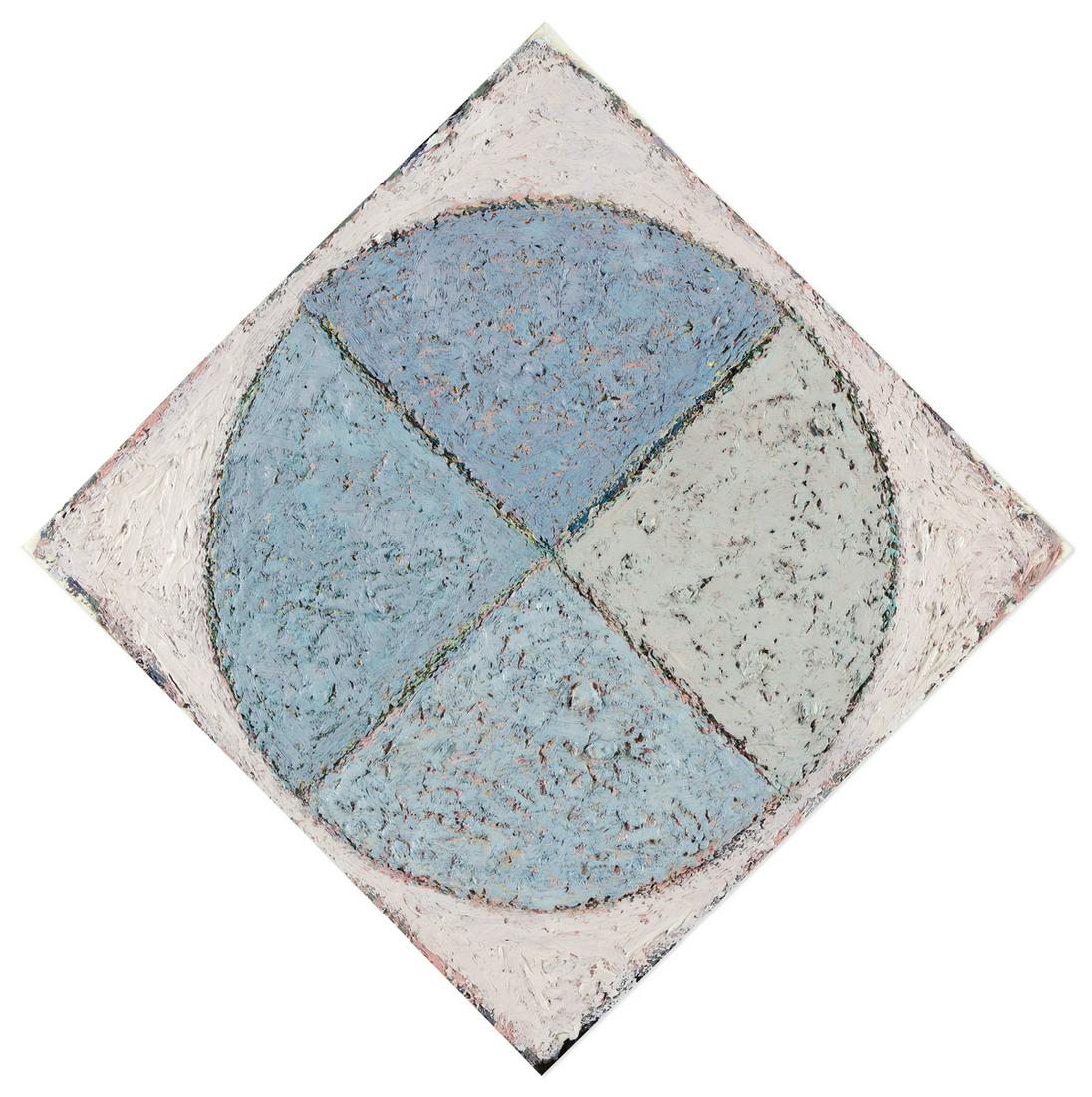 JAMES LITTLE (1952 - ) Study for Tubman Series #1 for Painting #1.: JAMES LITTLE (1952 - ) Study for Tubman Series #1 for Painting #1. Oil on mylar, 1986. 432x432 mm; 17x17 inches (diamond). Signed, titled, dated and inscribed "Oil on Mylar" in ink, on the frame's bac