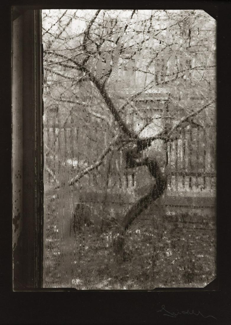 JOSEF SUDEK (1896-1976) From the series, Window of My Studio 1930-1954.: JOSEF SUDEK (1896-1976) From the series, Window of My Studio 1930-1954. Silver print, the image measuring 7x5 inches (17.8x12.7 cm.), the sheet 9x7 inches (23.2x17.8 cm.), with Sudek's signature in pe