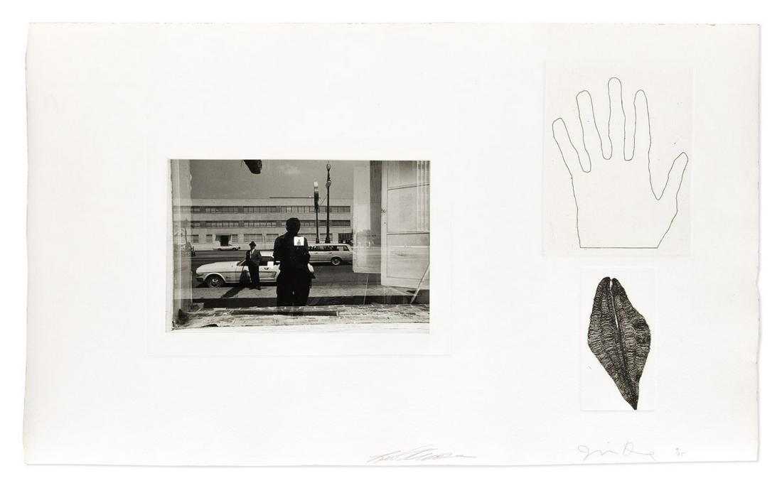 LEE FRIEDLANDER (1934- )/JIM DINE (1935- ) A selection of 8 plates from the portfolio Photographs &: LEE FRIEDLANDER (1934- )/JIM DINE (1935- ) A selection of 8 plates from the portfolio Photographs & Etchings. Each sheet with a photograph by Friedlander and an etching by Dine. Silver prints, the pho