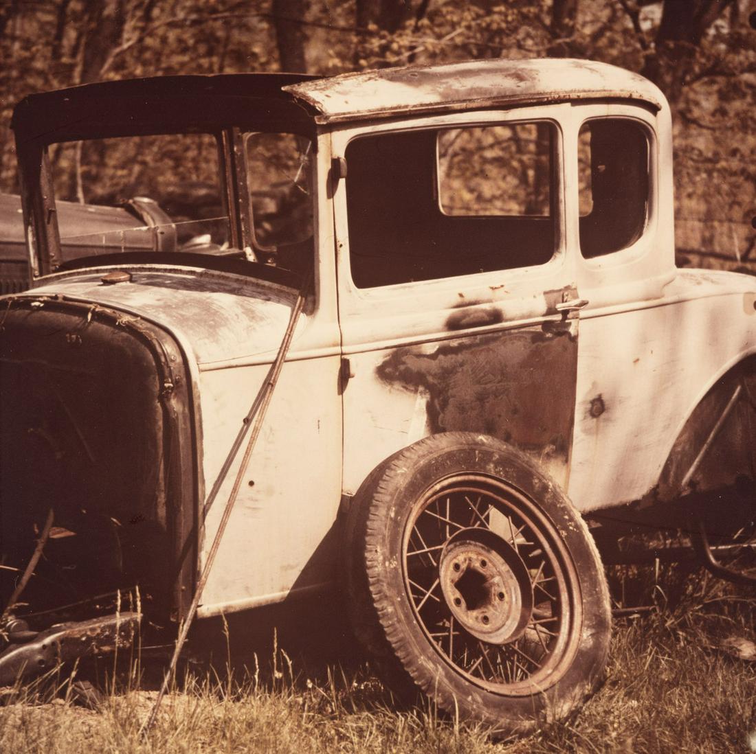 WALKER EVANS (1903-1975) Abandoned truck in auto graveyard, Old Lyme, Connecticut.: WALKER EVANS (1903-1975) Abandoned truck in auto graveyard, Old Lyme, Connecticut. Chromogenic print, the image measuring 7 inches (19.4 cm.) square, the sheet slightly larger. 1969 From the Collectio