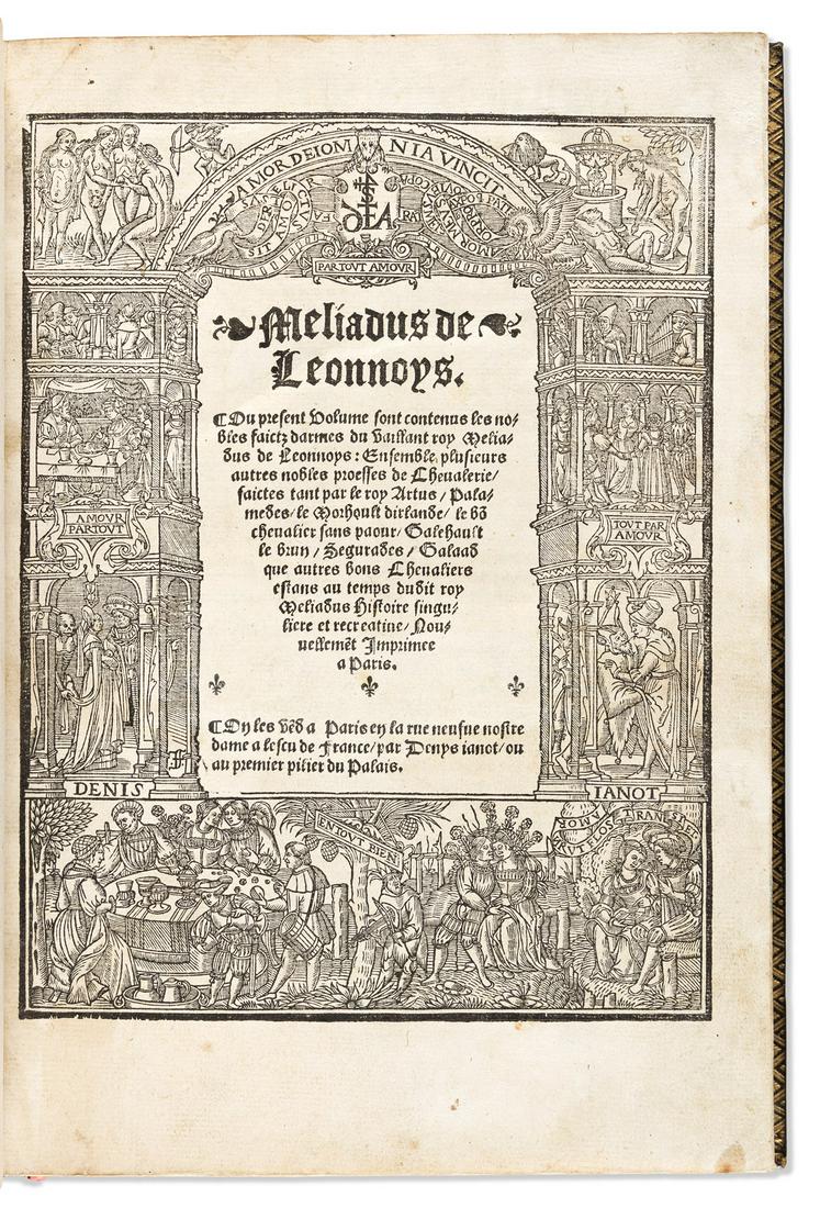 Meliadus de Leonnoys. Du present volume sont contenus les nobles faicts d'armes du vaillant roy (1 of 1)