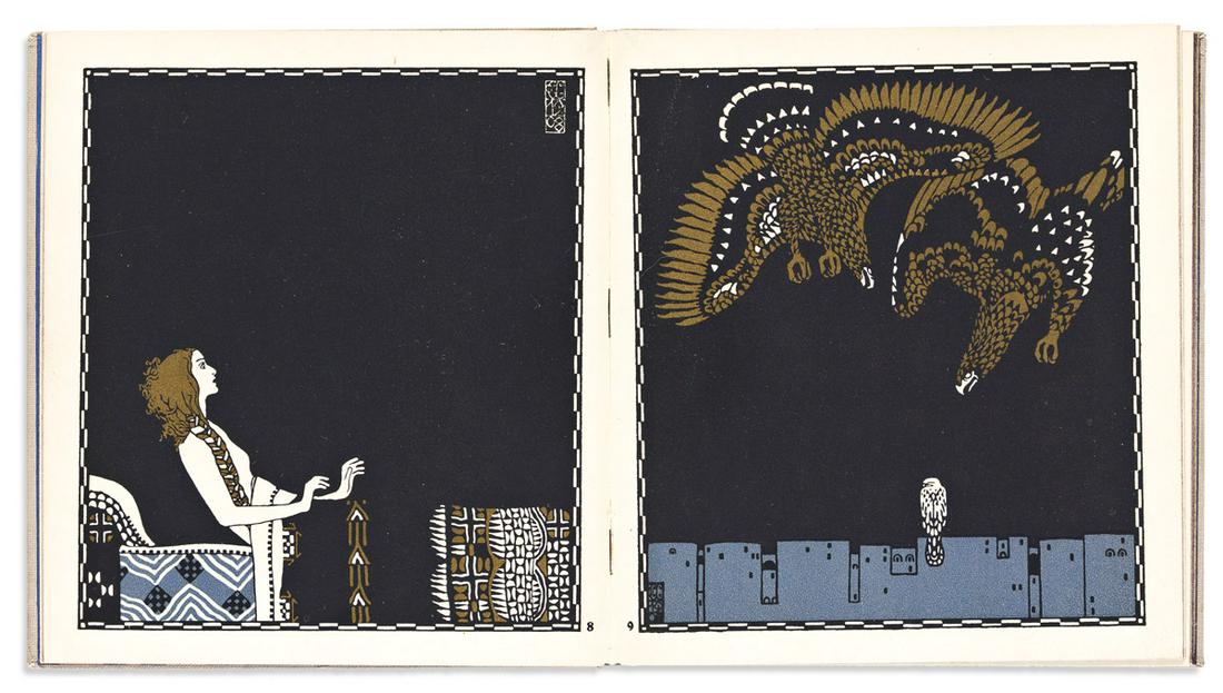 CARL OTTO CZESCHKA (1878-1960). DIE NIBELUNGEN DEM DEUTSCHEN VOLKE. Book. Circa 1908. 5½x6: CARL OTTO CZESCHKA (1878-1960) DIE NIBELUNGEN DEM DEUTSCHEN VOLKE. Book. Circa 1908. 5½x6 inches, 14x15¼ cm. Gerlach & Wiedling, Vienna and Leipzig. Condition A: very minor wear to covers; l