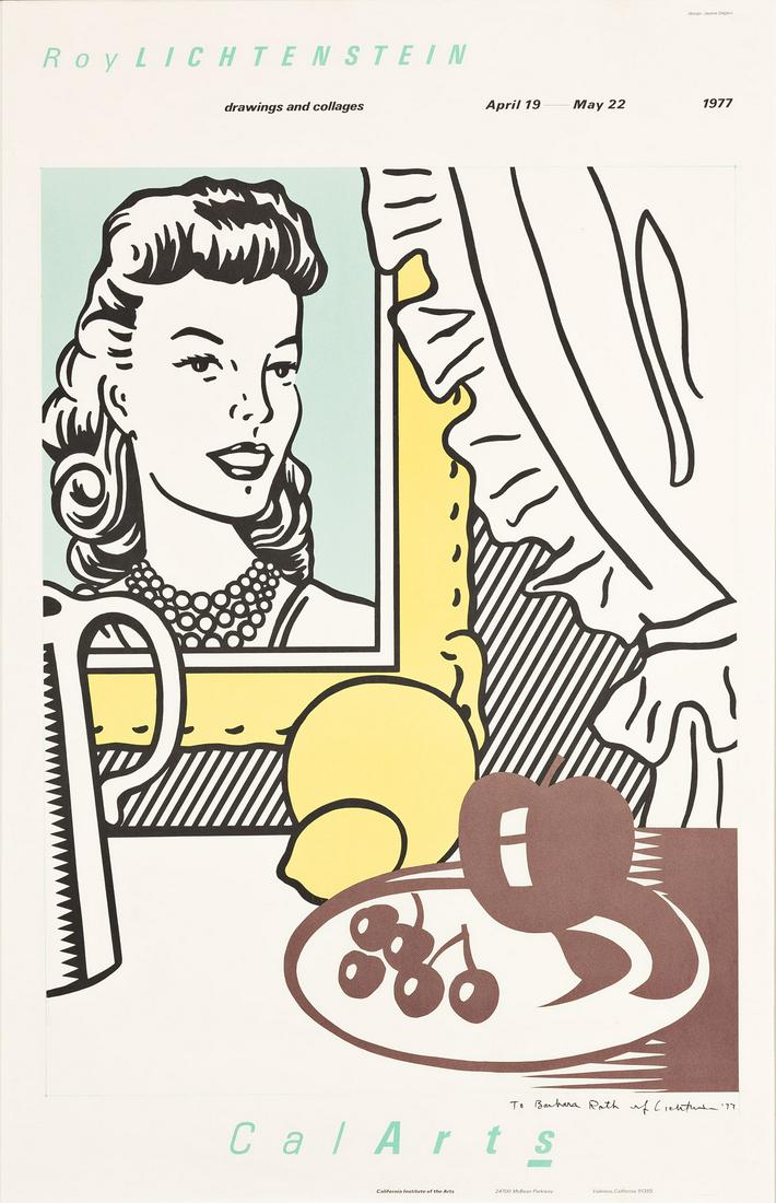 ROY LICHTENSTEIN (1923-1997) & DESIGN BY JAYME ODGERS (1939-2022).  CAL ARTS / LICHTENSTEIN / (1 of 1)
