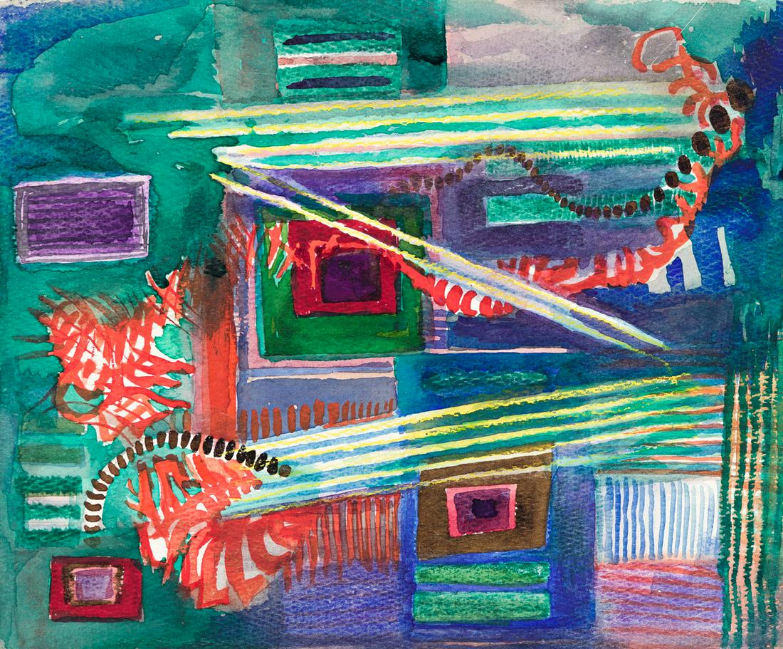 HILLA REBAY (1890 - 1967, GERMAN/AMERICAN) Untitled. (1 of 1)