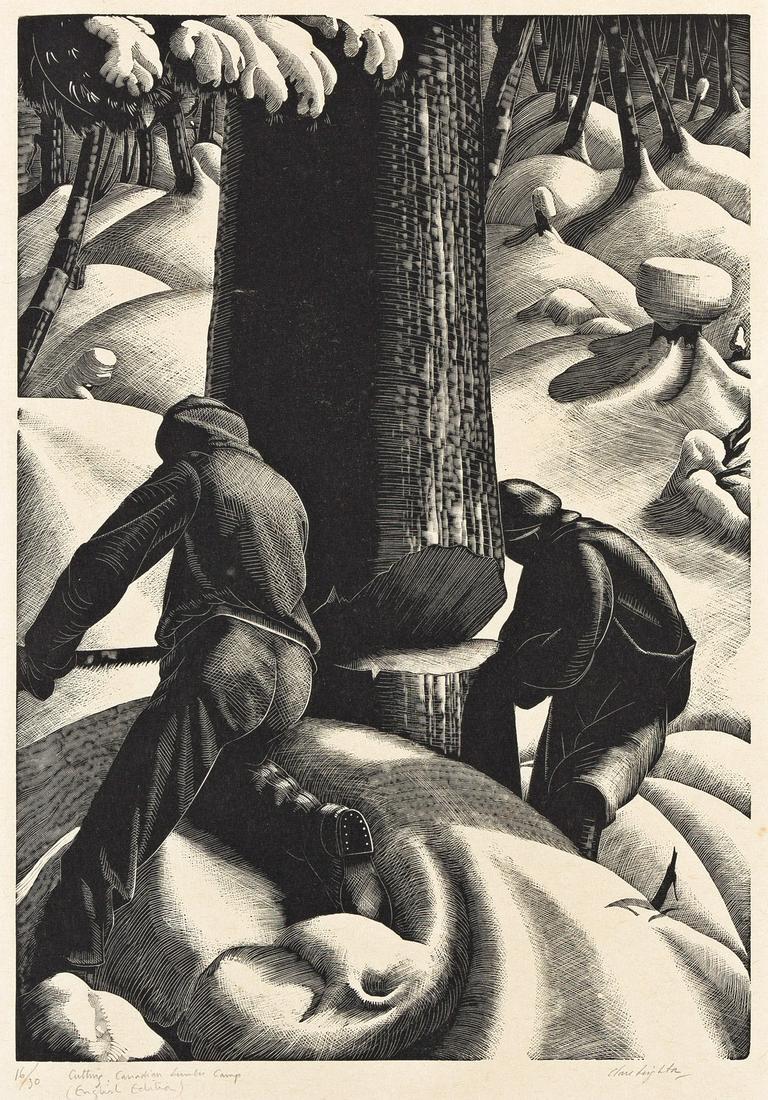Leighton, Clare (1898-1989) I: Cutting, from the Lumber Camp Series. (1 of 1)