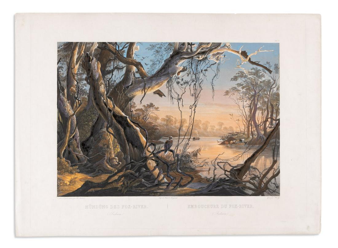 BODMER, KARL. Mundung des FoxRiver (Indiana). [Mouth of Fox River