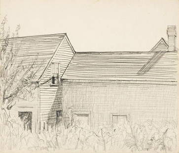 GEORGE AULT A Country House.: GEORGE AULT A Country House. Pencil on wove paper, 1921. 200x230 mm; 8x9¼ inches. Signed and dated in pencil, lower right recto.Provenance: Suzanne and Maurice Vanderwoude, New York; private coll