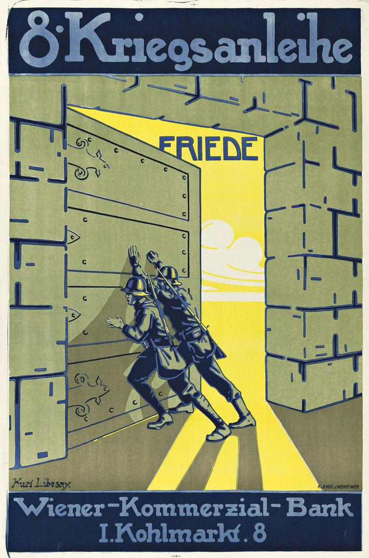 KURT LIBESNY (1892-1933).  8 • KRIEGSANLEIHE. 1918. 36¾x24½ inches, 93½x62¼ (1 of 1)