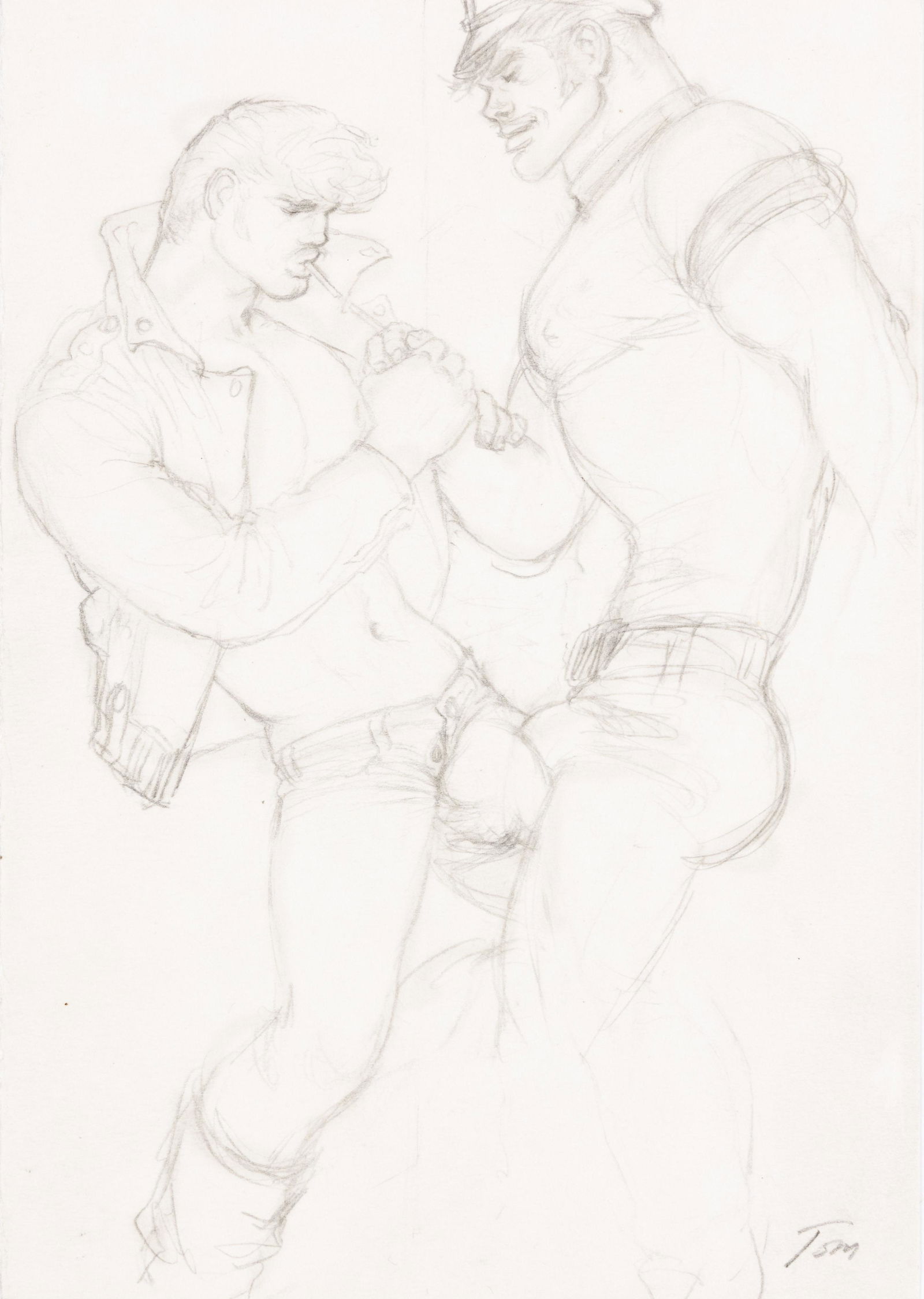 TOM OF FINLAND (1920-1991) Untitled (Preparatory drawing). (1 of 2)