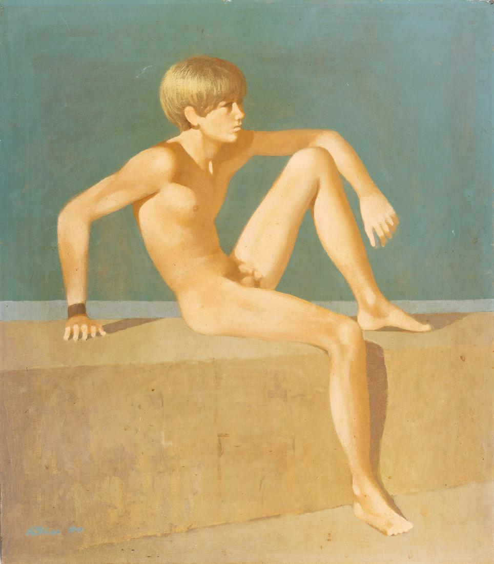 ROBERT BLISS (1925-1981) Seated Figure. (1 of 1)