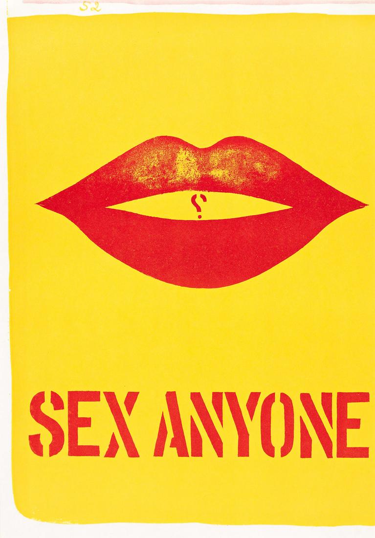 ROBERT INDIANA (1928-2018) Untitled (Sex Anyone?). (1 of 1)