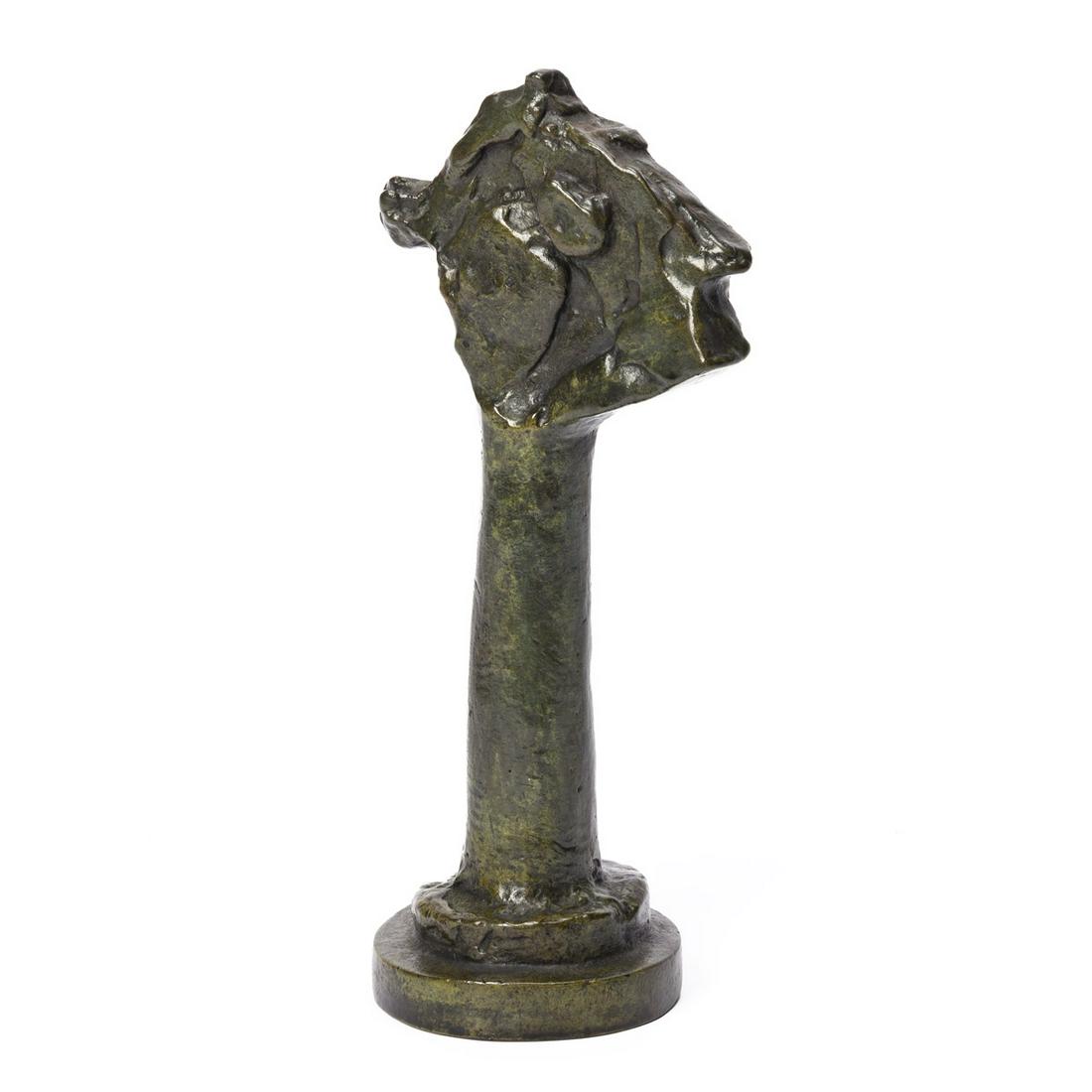 MAX WEBER Bust of a Man.: MAX WEBERBust of a Man.Bronze, 1959. 215 mm; 8½ inches (height). Incised with the artist's signature and date, and the Roman Bronze Works, New York, foundry mark on the underside of the base.Pr