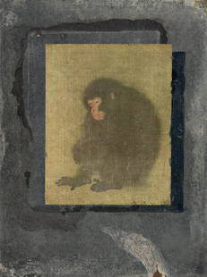 JOSEPH CORNELL Monkey.: JOSEPH CORNELLMonkey.Paper collage on board, circa 1962-67. 305x230 mm; 12x9 inches. With the artist's original frame.Provenance: The artist's sister, Elizabeth Benton; private collection, New York. F