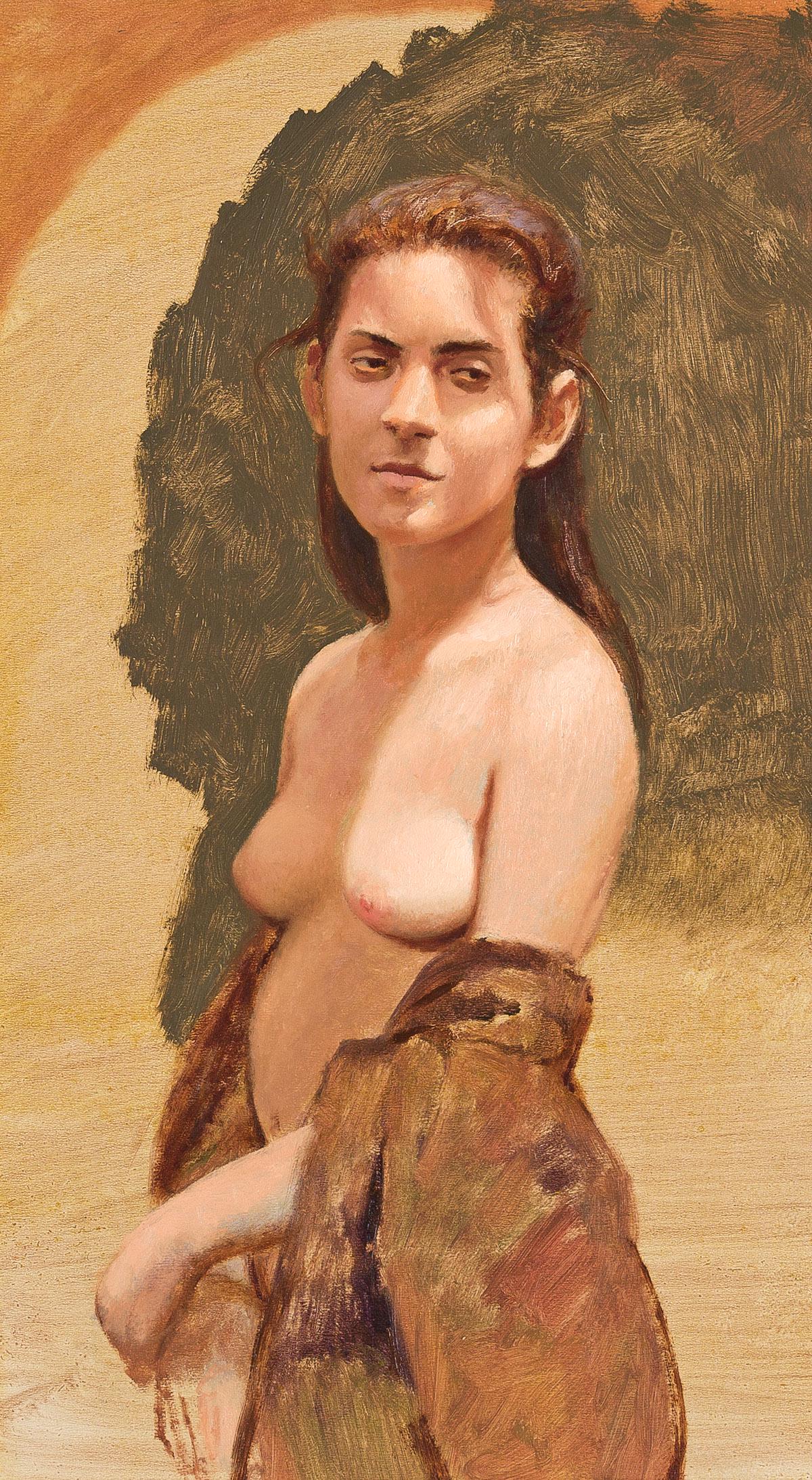 BO BARTLETT Study of Jo.: BO BARTLETTStudy of Jo.Oil on panel, circa 1986-87. 405x245 mm; 16x9 inches.Provenance: Private collection, Pennsylvania.