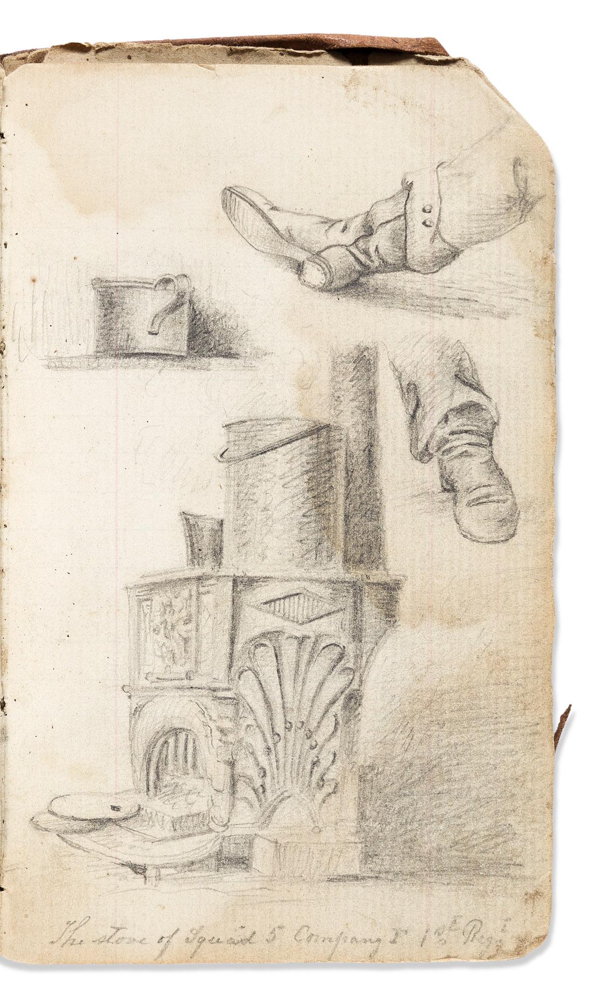 (CIVIL WAR--WISCONSIN.) [Holden R. Smith?] Diaries of a 1st Wisconsin Cavalry sergeant through (1 of 3)