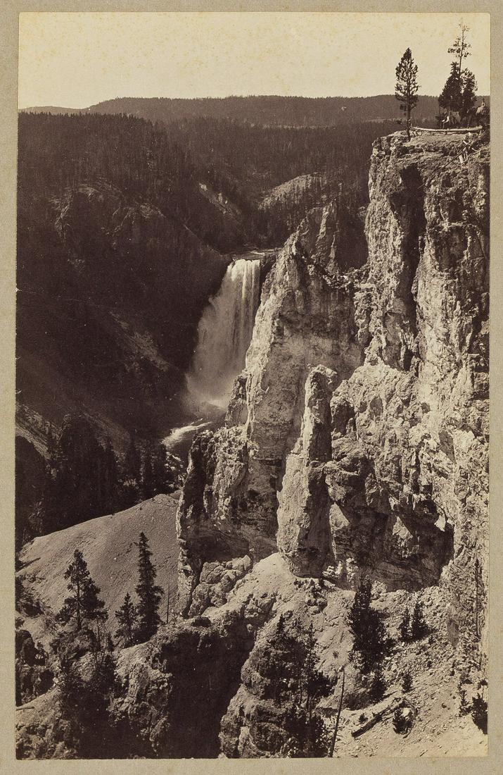 (WEST--WYOMING.) [Frank Jay Haynes, photographer.] Group of 11 views of Yellowstone National Park.: (WEST--WYOMING.) [Frank Jay Haynes, photographer.] Group of 11 views of Yellowstone National Park. 11 printing-our paper prints, each about 5 x 8 inches, mounted on 8 plain boards; each housed in peri