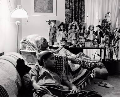 LATOYA RUBY FRAZIER (1982 - ) Grandma Ruby and Me in Her Livingroom.: LATOYA RUBY FRAZIER (1982 - )Grandma Ruby and Me in Her Livingroom.Archival inkjet print, 2007. 285x355 mm; 11¼x14 inches. Signed, titled, dated and numbered 19/50 in ink, verso. Printed and