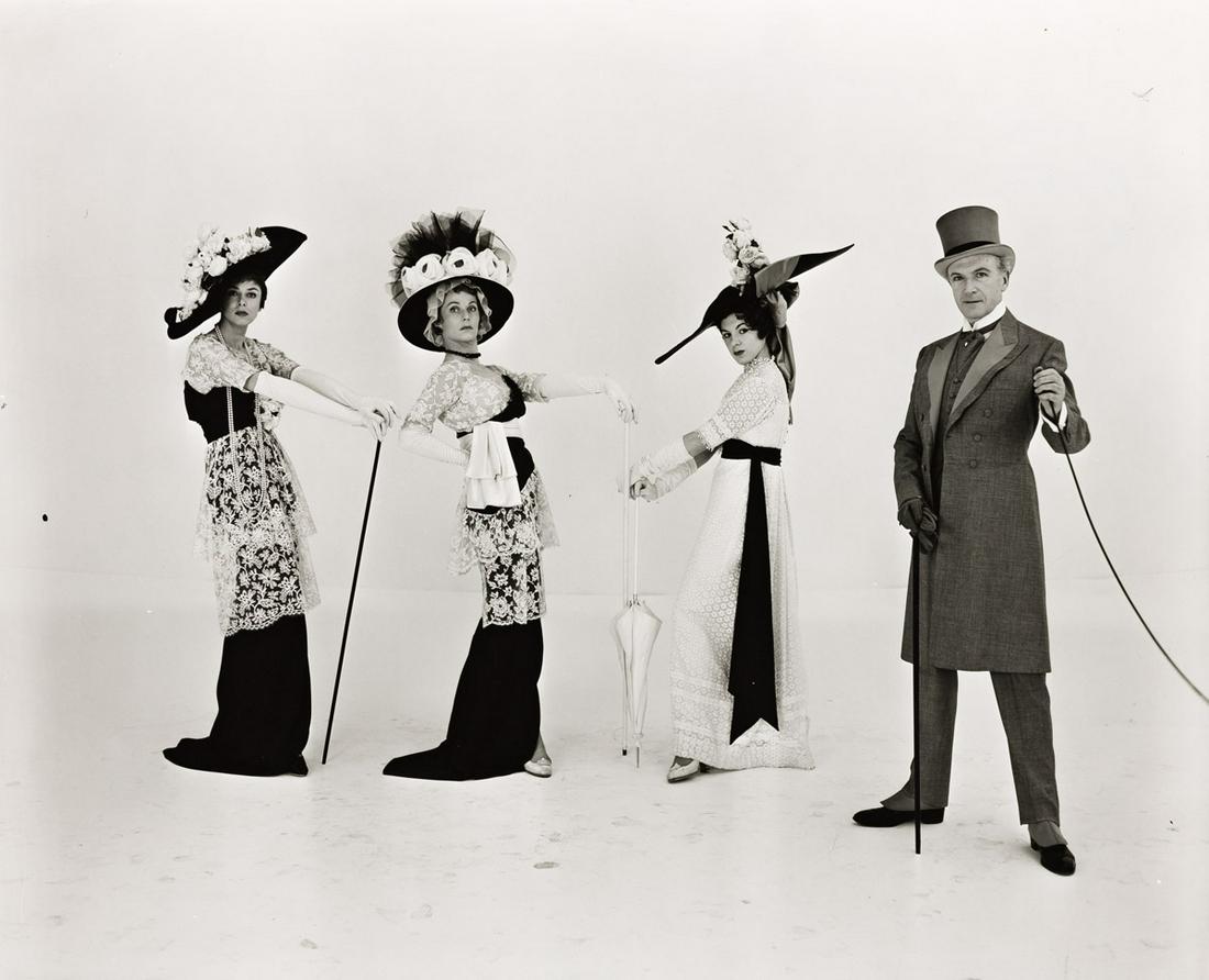 CECIL BEATON (1904-1980) Self-portrait, My Fair Lady Premiere, New York.: CECIL BEATON (1904-1980) Self-portrait, My Fair Lady Premiere, New York. Silver contact print, the image measuring 7x9¾ inches (20x24.8 cm.), the sheet slightly larger, with Beaton's credit and n