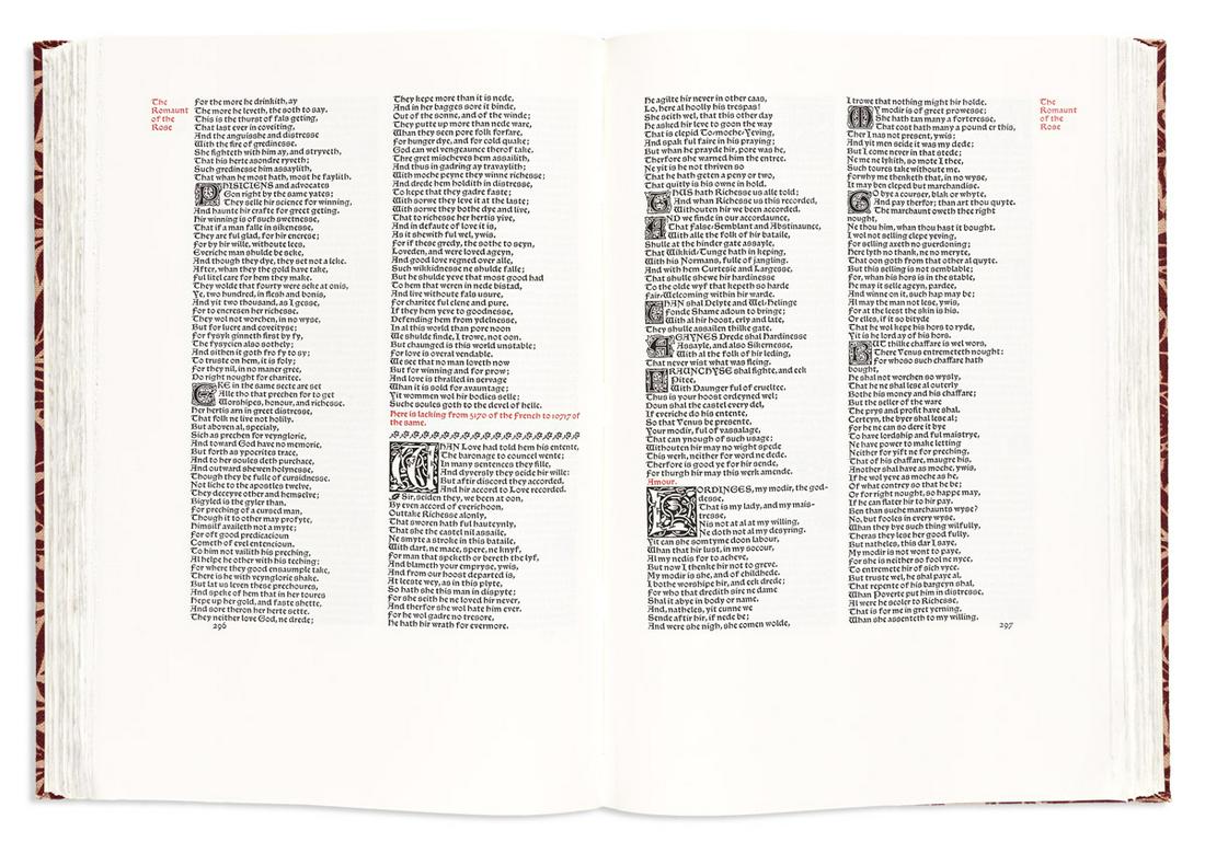 (KELMSCOTT PRESS.) Chaucer, Geoffrey. The Works [with] a Companion Volume to the Kelmscott Chaucer (1 of 2)