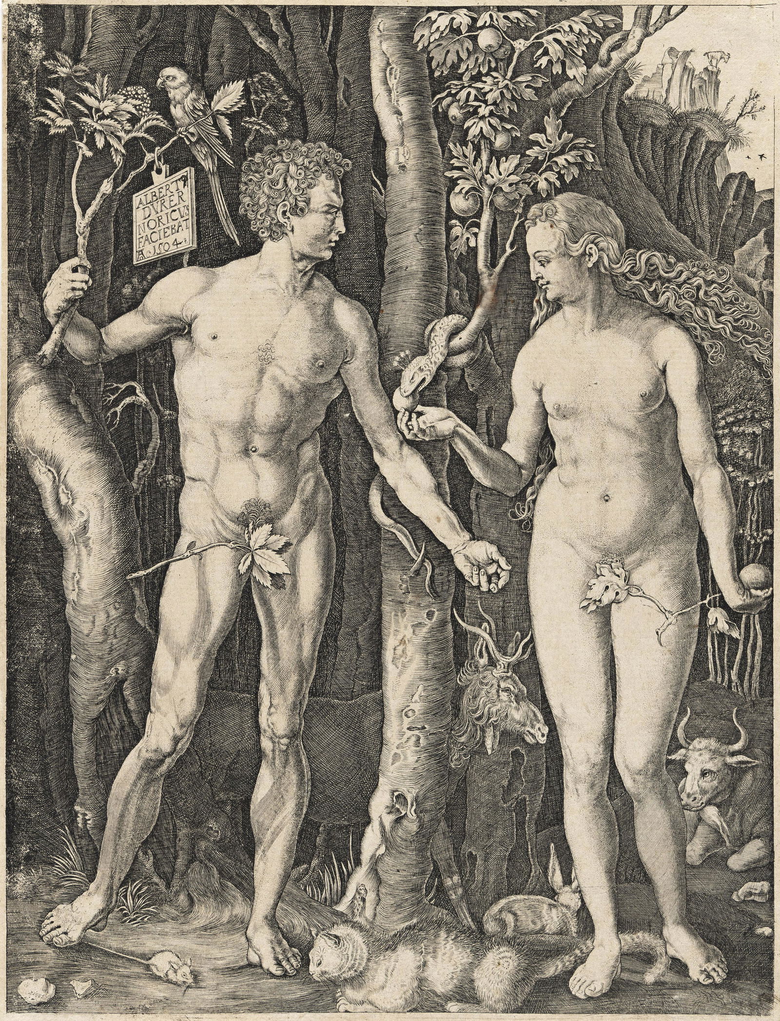 ALBRECHT DÜRER (AFTER) Adam and Eve. (1 of 1)
