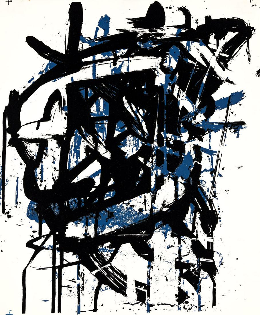 MICHAEL GOLDBERG Two color screenprints from Odes by Frank O'Hara.: MICHAEL GOLDBERG Two color screenprints from Odes by Frank O'Hara. Title Page, 1961. 460x366 mm; 18x14 inches (sheet), full margins. Signed, dated, inscribed "Special Edition" and numbered 8/14 in pen