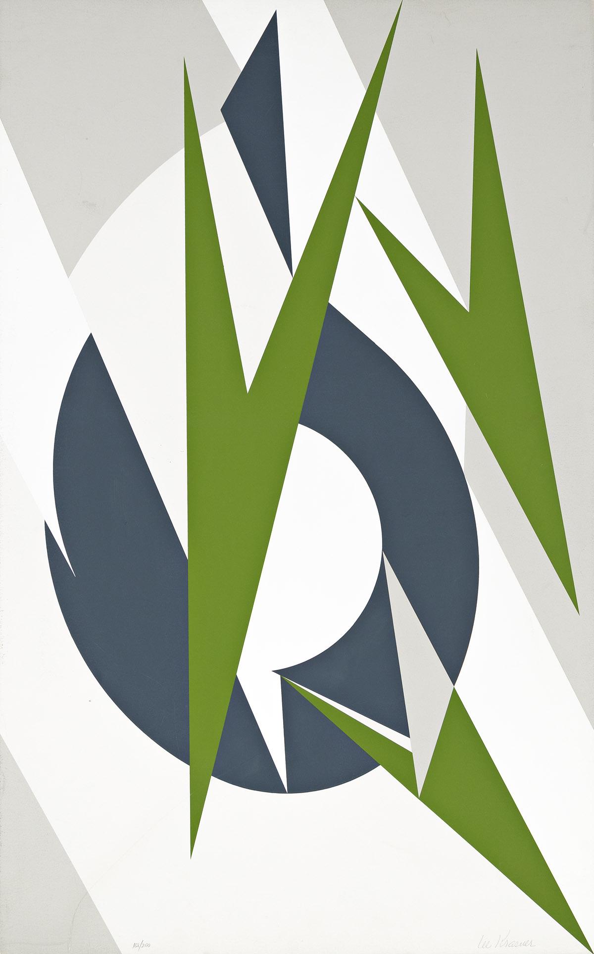 LEE KRASNER Embrace.: LEE KRASNER Embrace. Color screenprint on Arches, 1974. 1025x641 mm; 40x25 inches, full margins. Signed and numbered 168/200 in pencil, lower margin. Printed and published by Kennedy Graphics/Chromaco