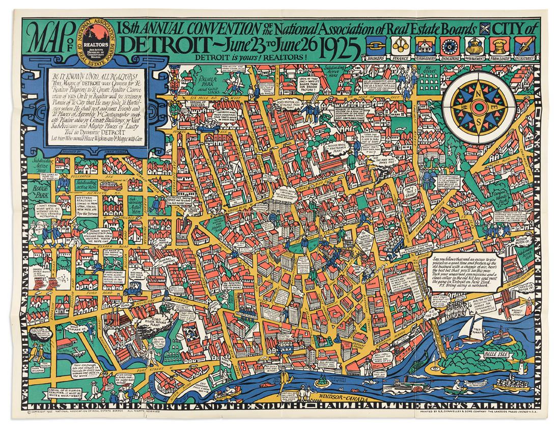 (PICTORIAL MAPS.) Ignatz Sahula. Map of the 18th Annual Convention of the National Association of (1 of 1)
