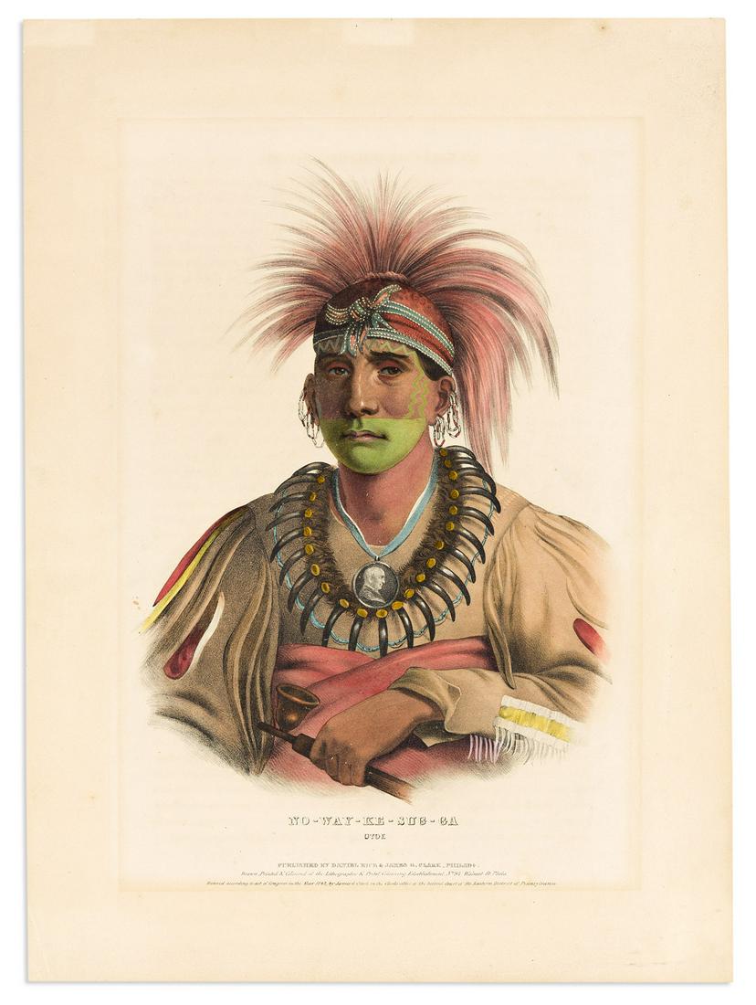 (NATIVE AMERICANS.) Thomas McKenney; and James Hall. No-Way-Ke-Sug-Ga. Otoe. (1 of 1)