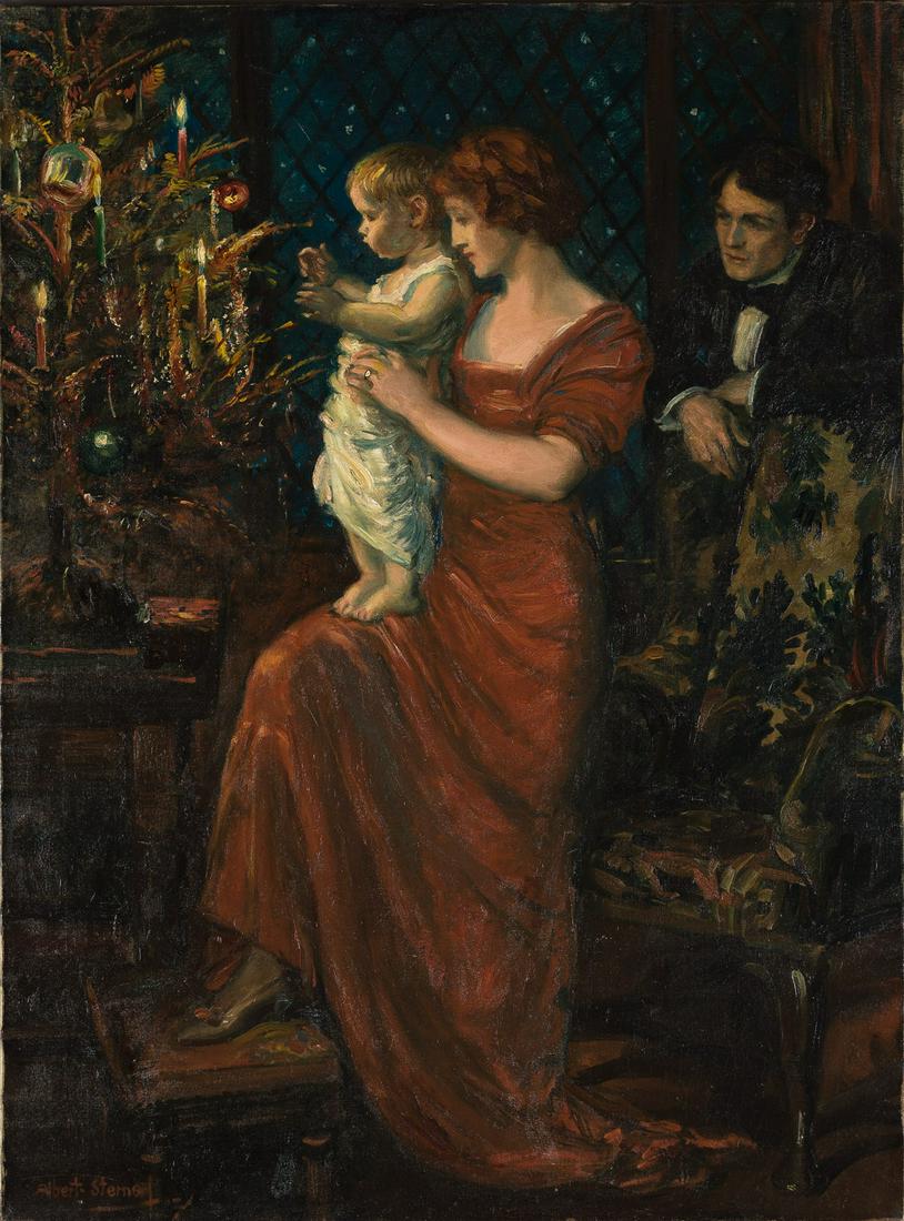 ALBERT STERNER (1863-1946) Baby's First Christmas. (1 of 1)