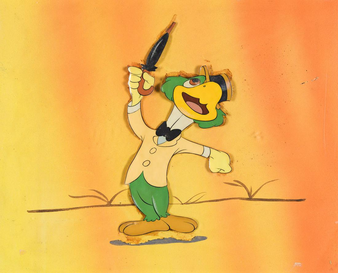 (WALT DISNEY STUDIOS / ANIMATION) Courvoisier animation cel setup of Joe (aka Jose) Carioca from (1 of 1)
