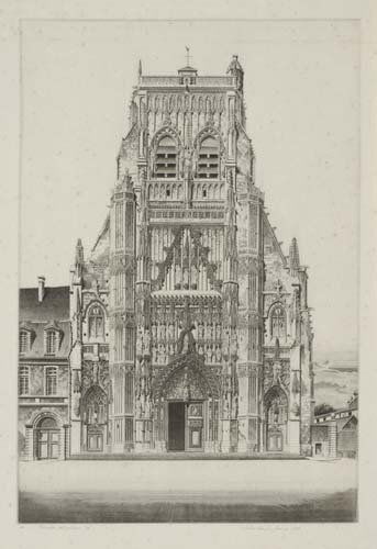 JOHN TAYLOR ARMS Two etchings.: JOHN TAYLOR ARMS Two etchings. Gloria: Saint Riquier, 1937. 324x221 mm; 12 3/4x8 5/8 inches, full margins. Fourth state (of 4). Edition of 62. Signed, titled, dated and inscribed "IV Private collectio