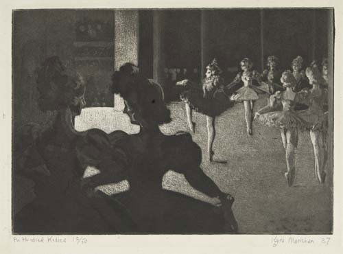 KYRA MARKHAM A Hundred Kisses.: KYRA MARKHAM A Hundred Kisses. Aquatint, 1937. 176x253 mm; 6 7/8x10 inches, full margins. Signed, titled, dated and numbered 12/50 in pencil, lower margin. A very good, well-inked impression. Al