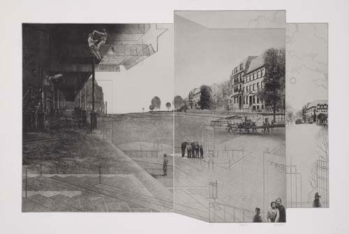 PETER MILTON Passage IV.: PETER MILTON Passage IV. Resist ground etching and engraving and photo transfer on 2 plates, 1973. 912x634 mm; 25x36 inches, full margins. Signed, titled, dated and numbered 7/140 in pencil, lower mar