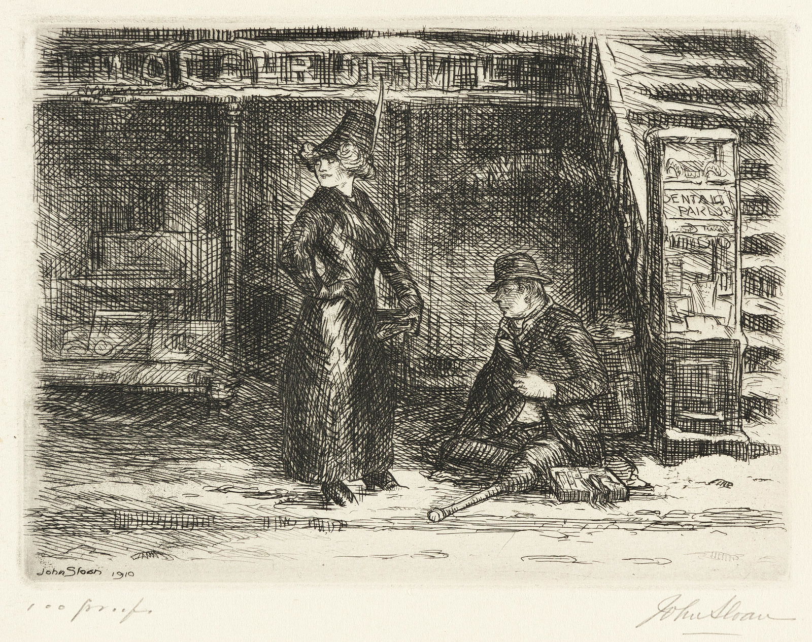 JOHN SLOAN (1871-1951) Two etchings. (1 of 2)