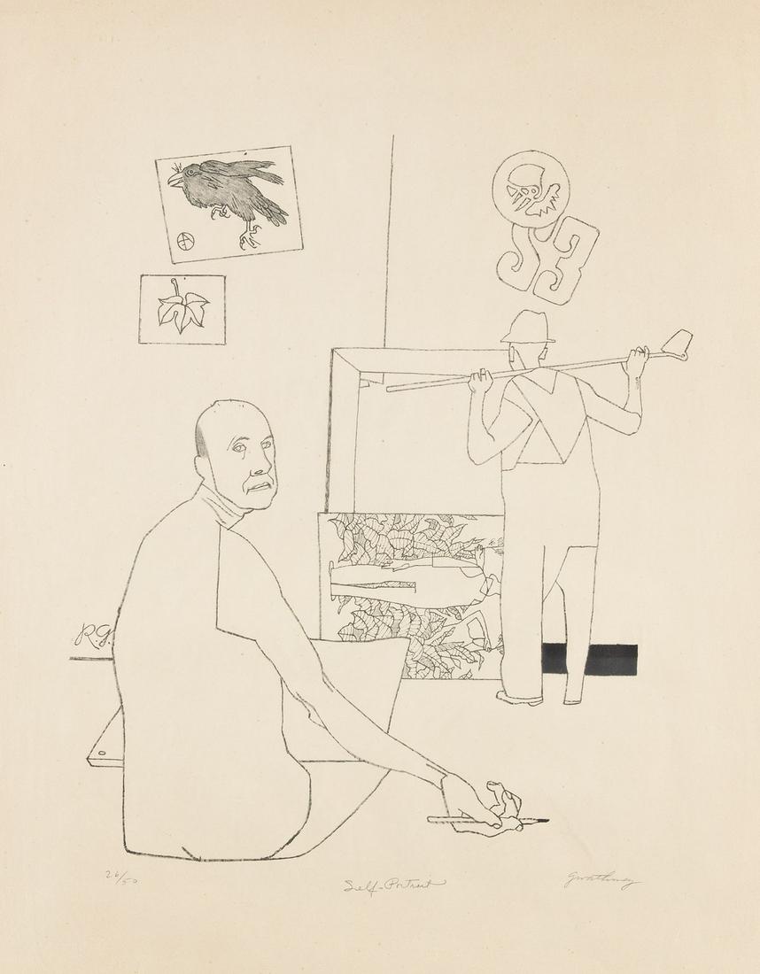 ROBERT GWATHMEY (1903-1988) Self Portrait. (1 of 1)