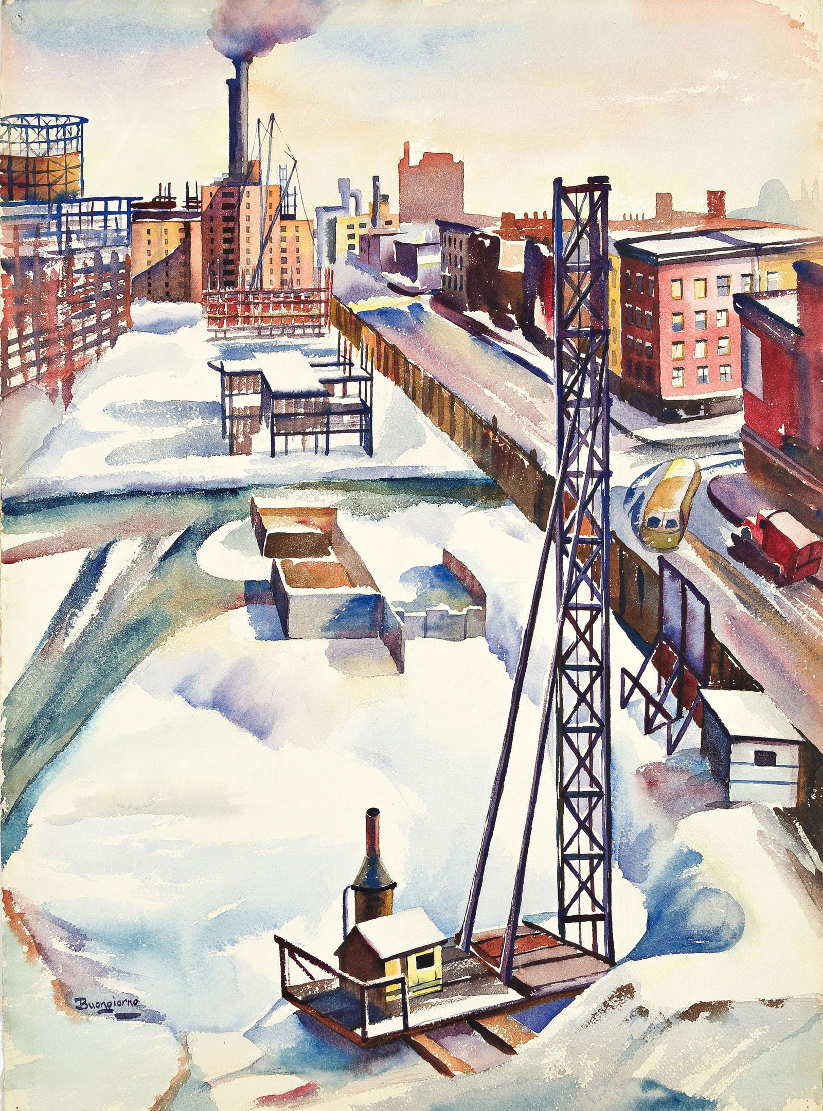 NICK BUONGIORNO (1908-1985) Stuyvesant Town, 14th Street Eastbound. (1 of 1)