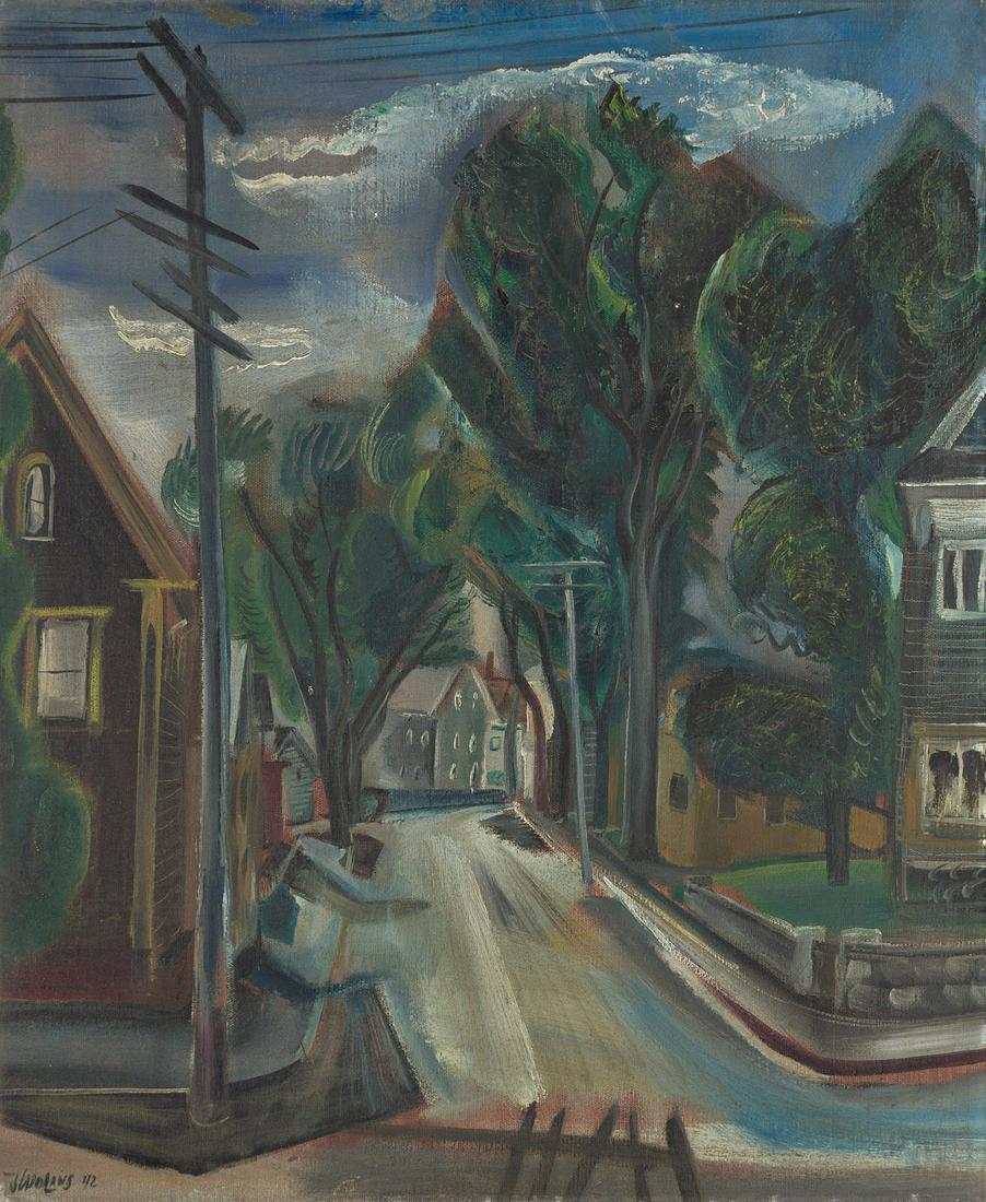 JOSEPH WOLINS (1915-1999) Untitled, (Street Scene). (1 of 1)