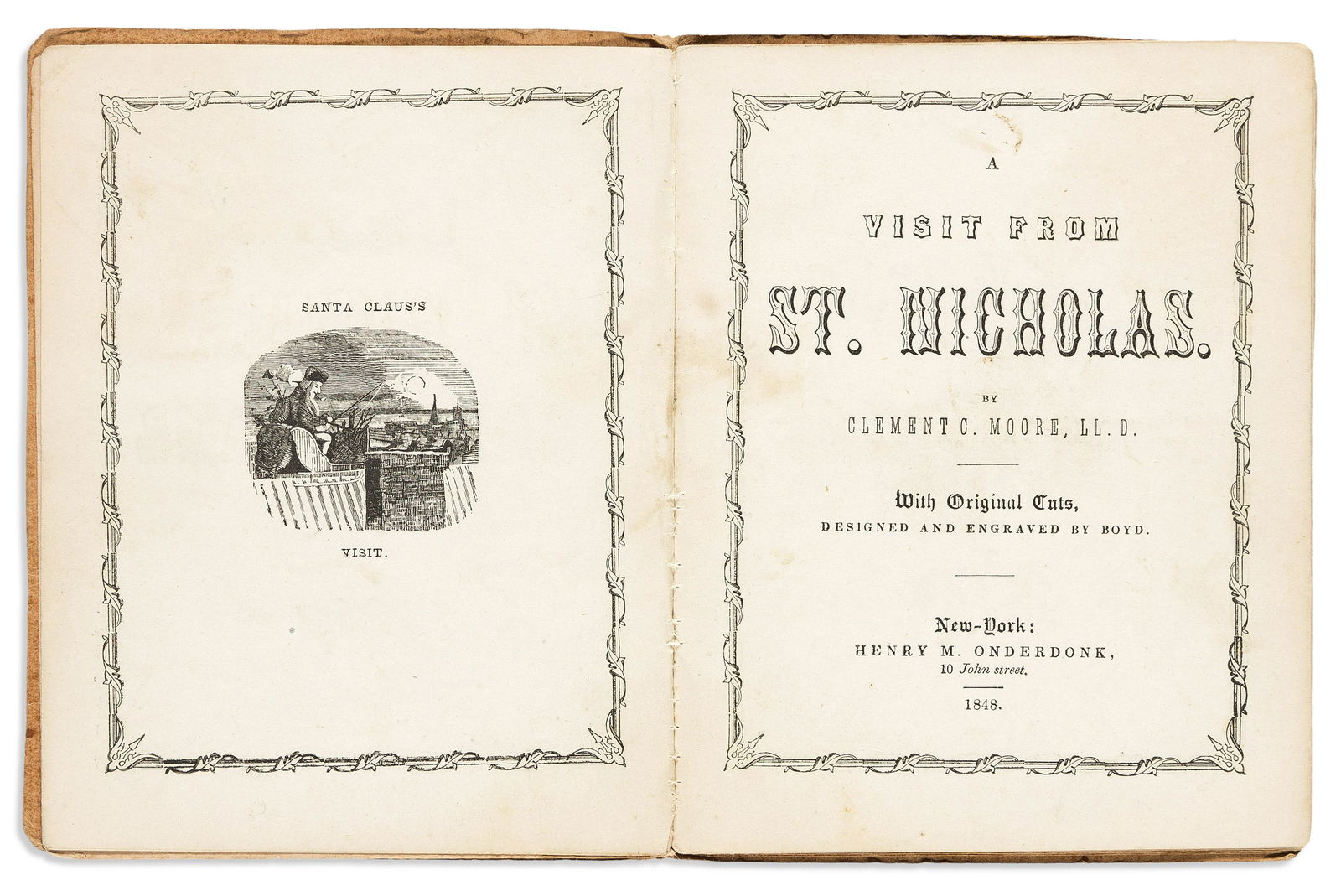MOORE, CLEMENT C. A Visit from St. Nicholas. (1 of 9)