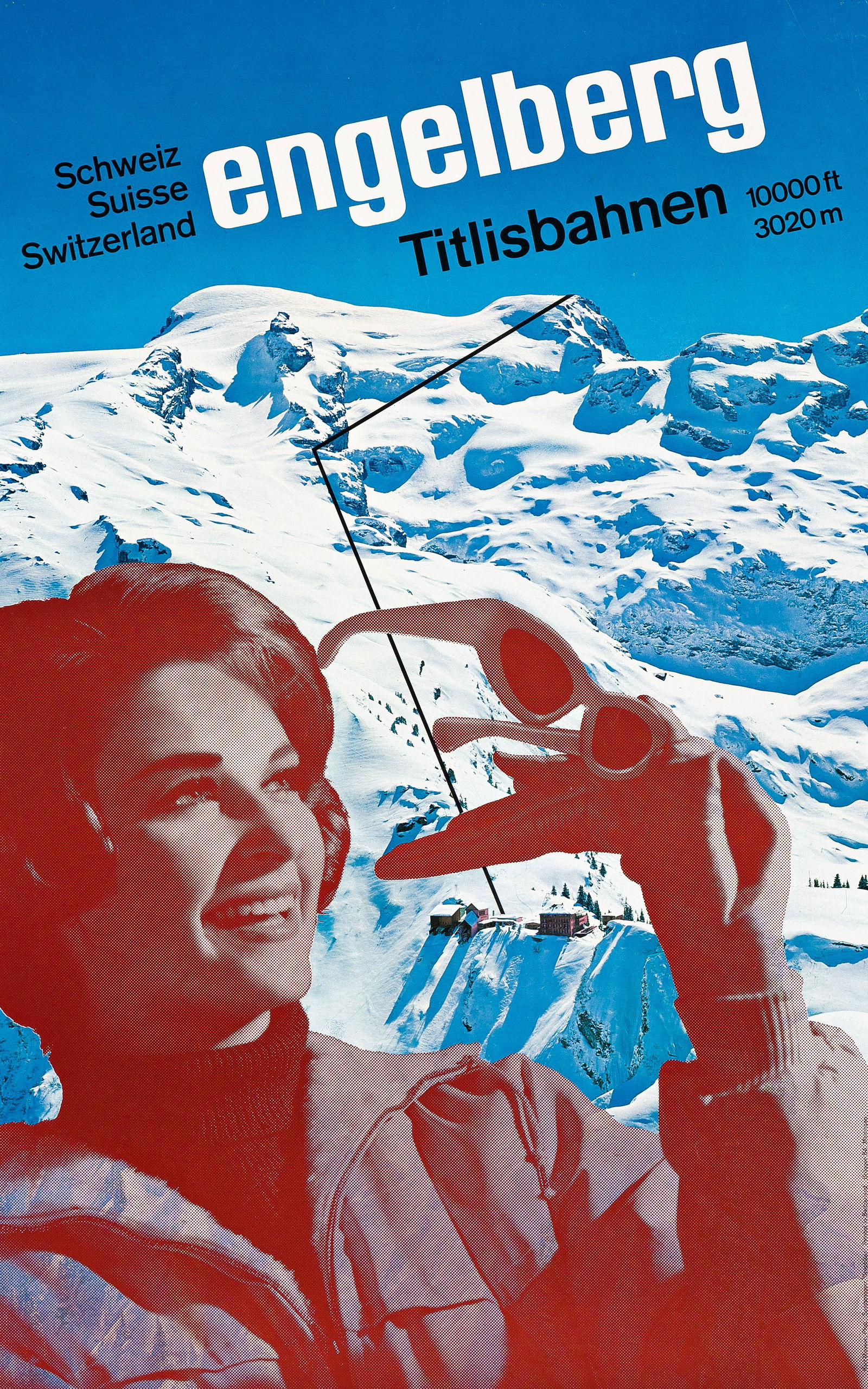 D'APRÈS PHOTOGRAPH BY KARL MEUSER (1899-1969).  ENGELBERG / TITLIS - BAHN. 1974. 39¾x25 (1 of 1)