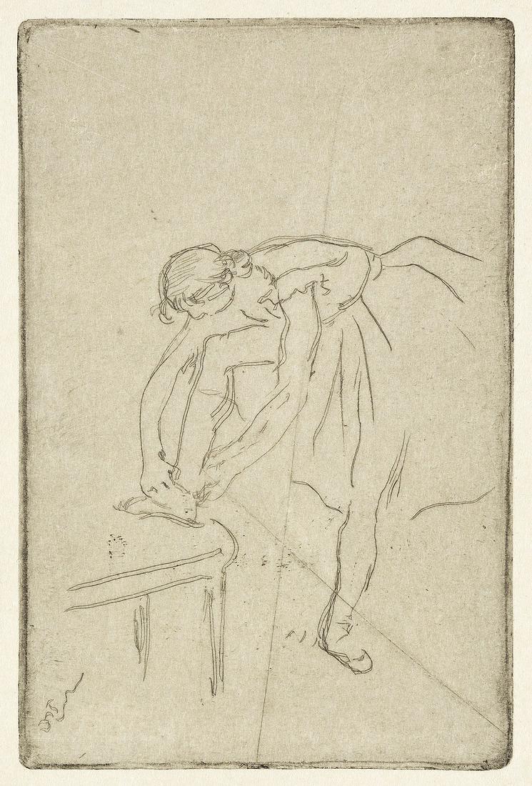 EDGAR DEGAS Danseuse mettant son chausson. (1 of 1)